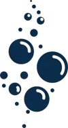 Bulles d'air ascendantes en nuances de bleu, illustration pour des contextes marins ou aquatiques